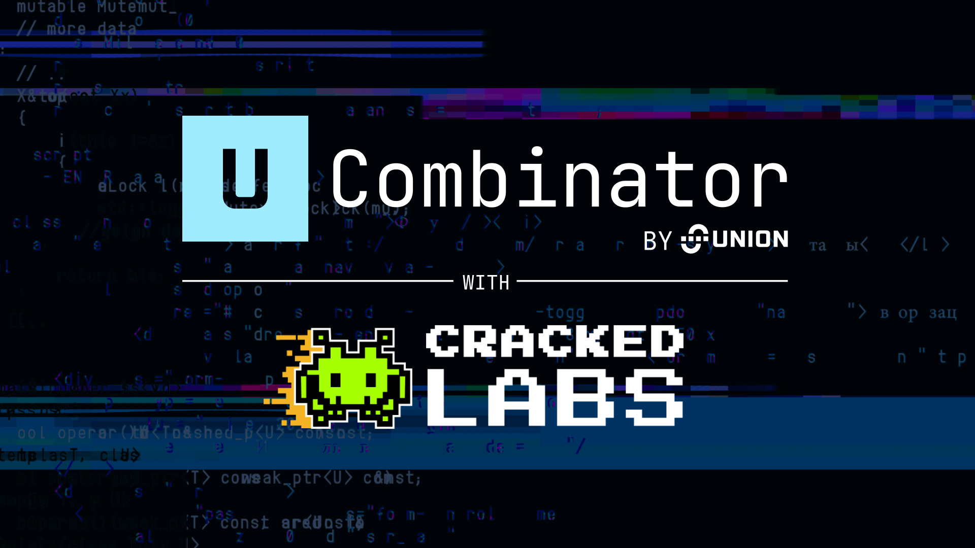 Graphic with the words U Combinator by Union with Cracked Labs.